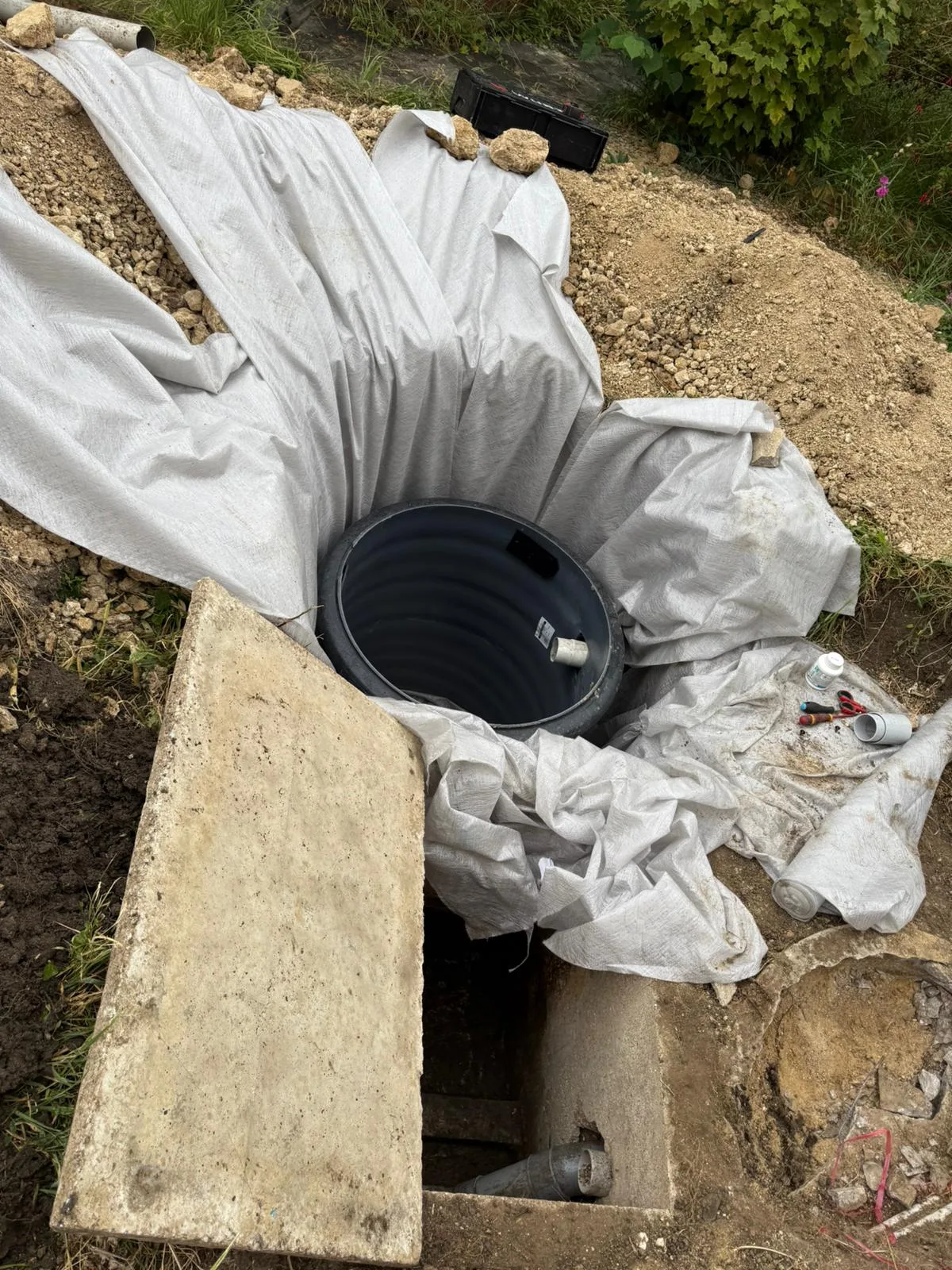 Fosse septique installée